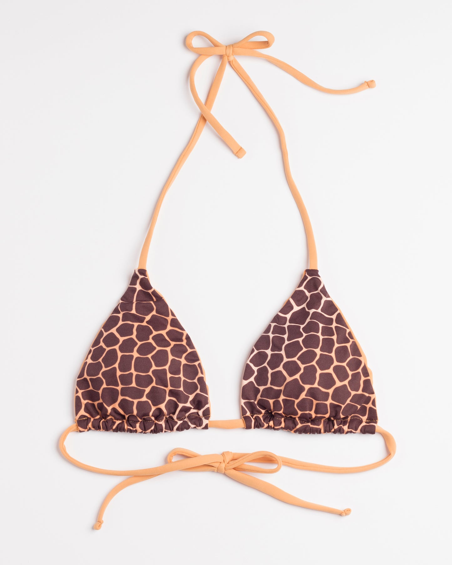 Zsiráfmintás navalang háromszög bikini felső – termékfotó elölről