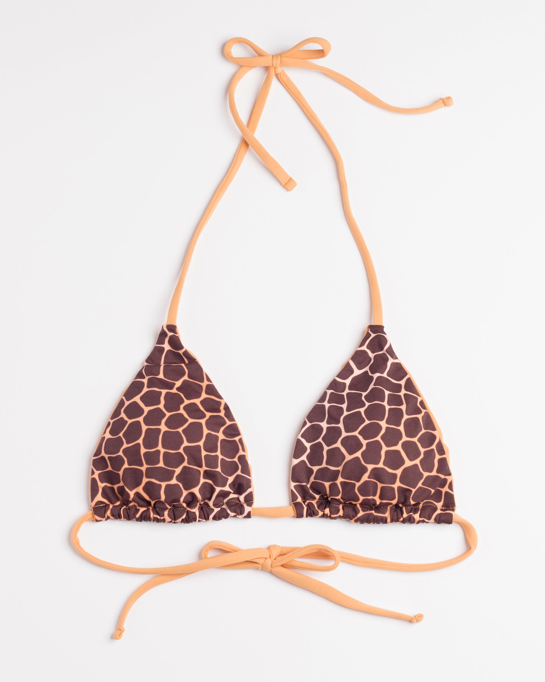 Zsiráfmintás navalang háromszög bikini felső – termékfotó elölről