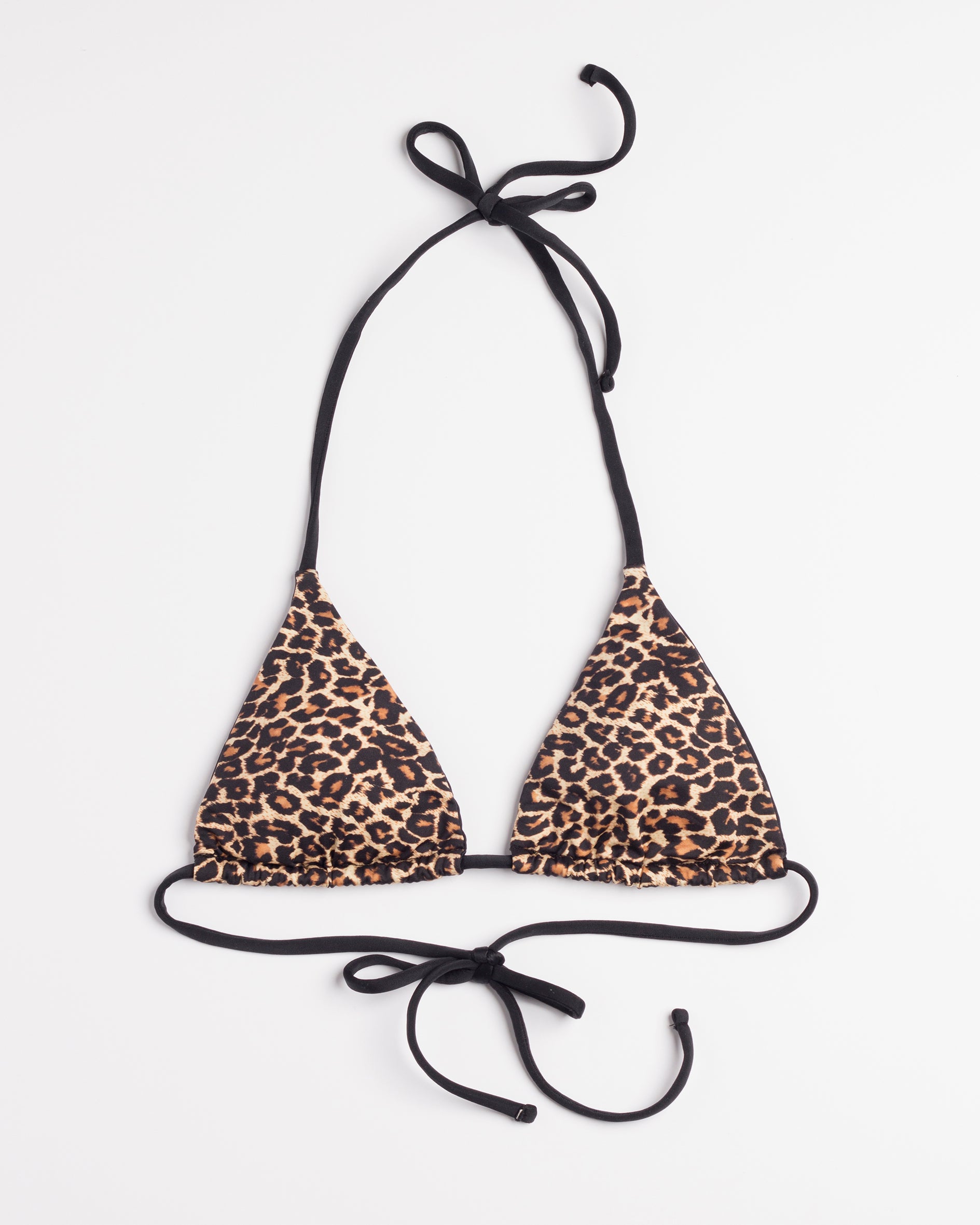 Navalang leopárdmintás háromszög bikini felső – termékfotó elölről